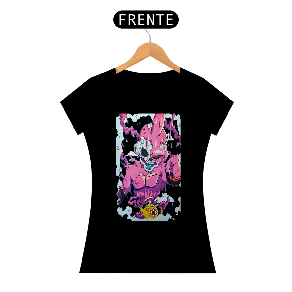 Nome do produto: Camiseta Majinn Boo  Feminina Dragon Ball Z  SUPER PROMOÇÃO