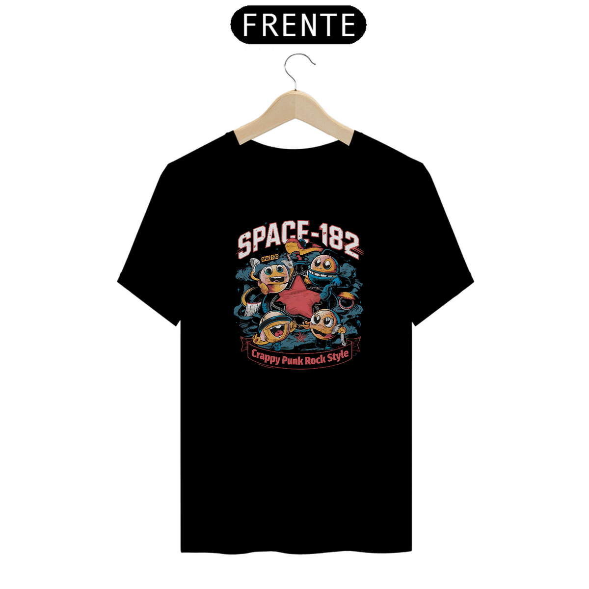 Nome do produto: Camiseta Space182 Oficial, Crappy Punk Rock Style