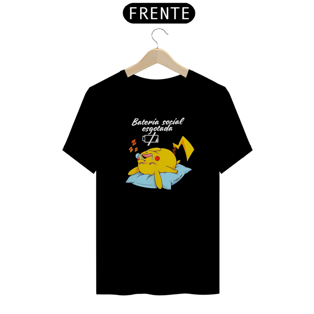 Nome do produto: Camiseta Pikachu Bateria Social Esgotada