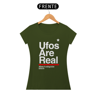 Nome do produtoCamiseta Ufos Are Real Feminina Fonte Branca