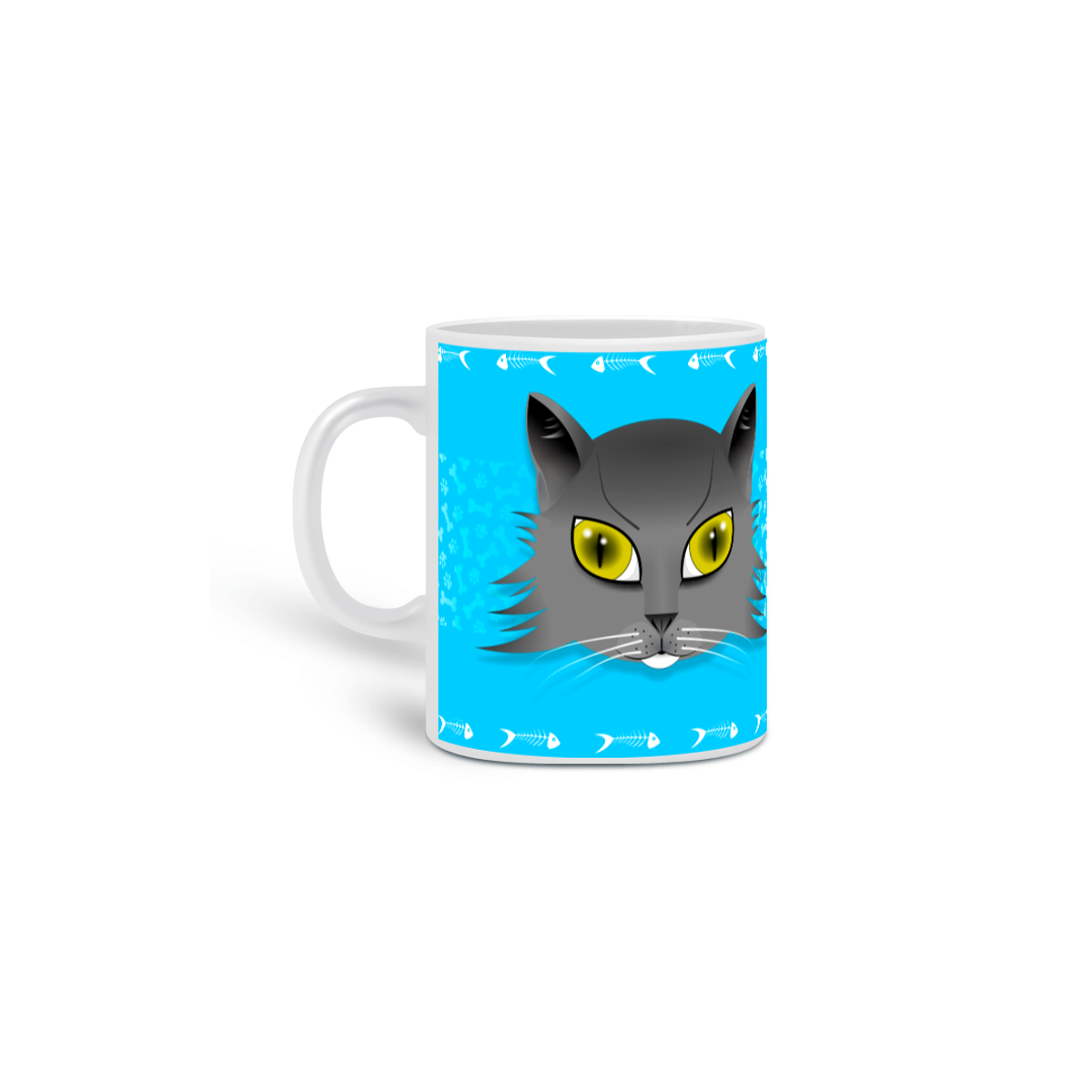 Nome do produto: Caneca Zeus Azul Clara 