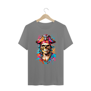 Nome do produto0000079 - T-Shirt Plus Size Grafitti Art 016 Caveira Pirata