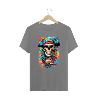 Nome do produto0000066 - T-Shirt Plus Size Grafitti Art 003 Caveira Pirata