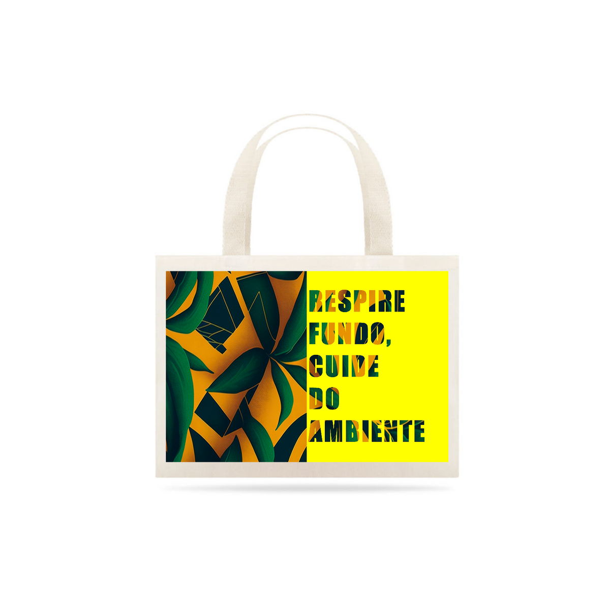 Nome do produto: 0000293 - Ecobag Frases Ecológicas 014 Respire Fundo, Cuide Do Ambiente