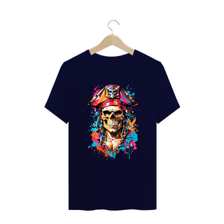 Nome do produto0000079 - T-Shirt Plus Size Grafitti Art 016 Caveira Pirata