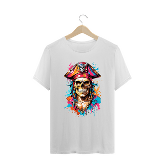 Nome do produto0000079 - T-Shirt Plus Size Grafitti Art 016 Caveira Pirata