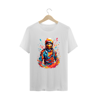 Nome do produto0000081 - T-Shirt Plus Size Grafitti Art 018 Ninja