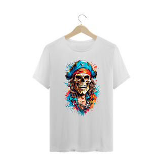 Nome do produto0000084 - T-Shirt Plus Size Grafitti Art 021 Caveira Pirata