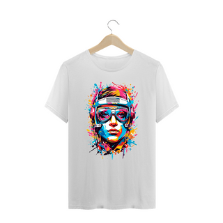 Nome do produto0000067 - T-Shirt Plus Size Grafitti Art 004 Mulher Futurística