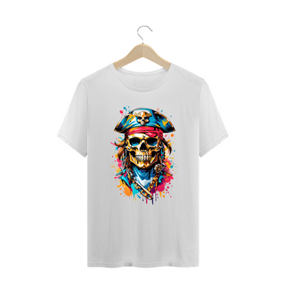 Nome do produto0000072 - T-Shirt Plus Size Grafitti Art 009 Caveira Pirata