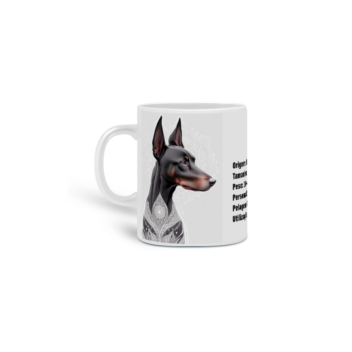 Nome do produto: 0000269 -  Caneca Pet Dog 015 Dobermann