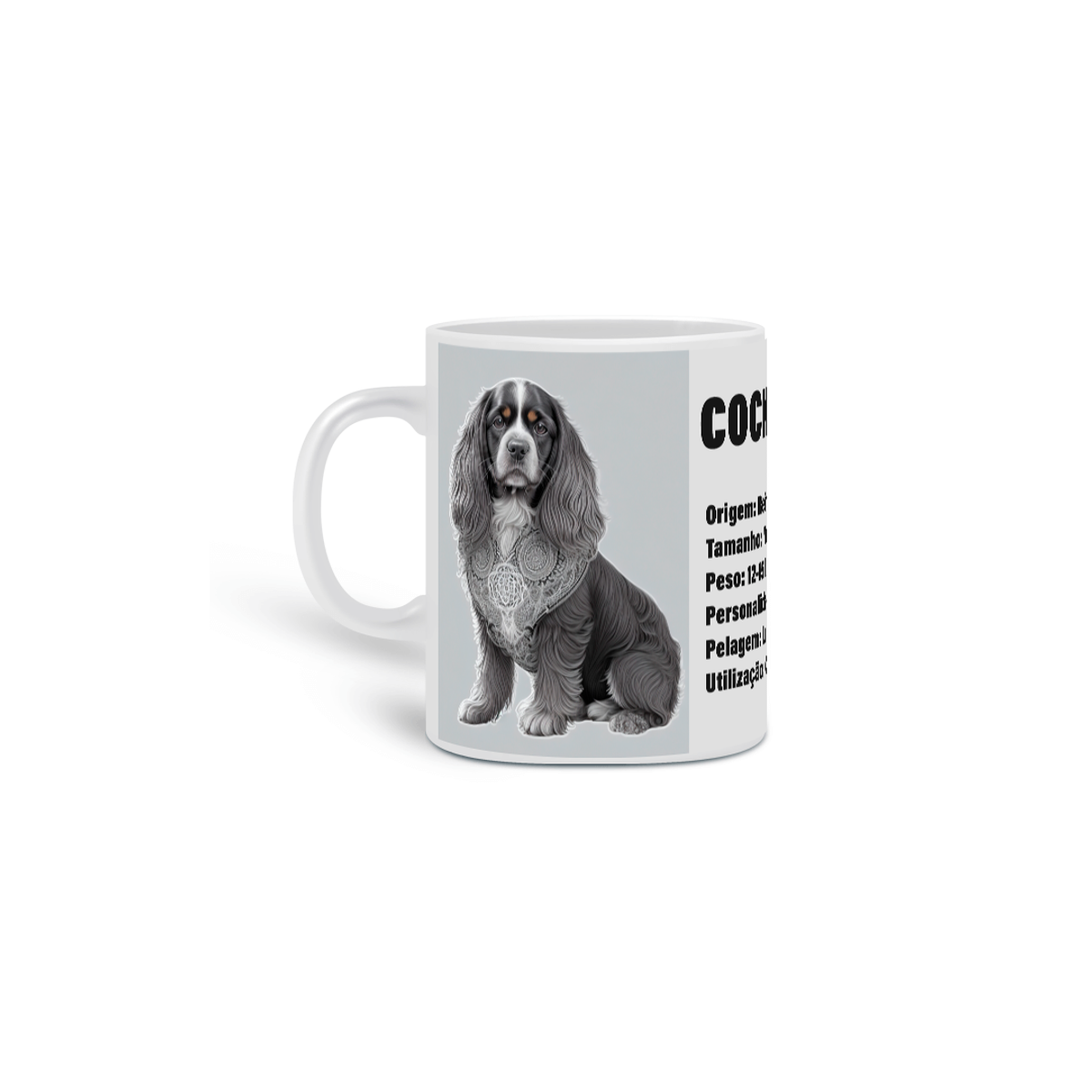 Nome do produto: 0000271 -  Caneca Pet Dog 017 Cocker Spaniel Inglês