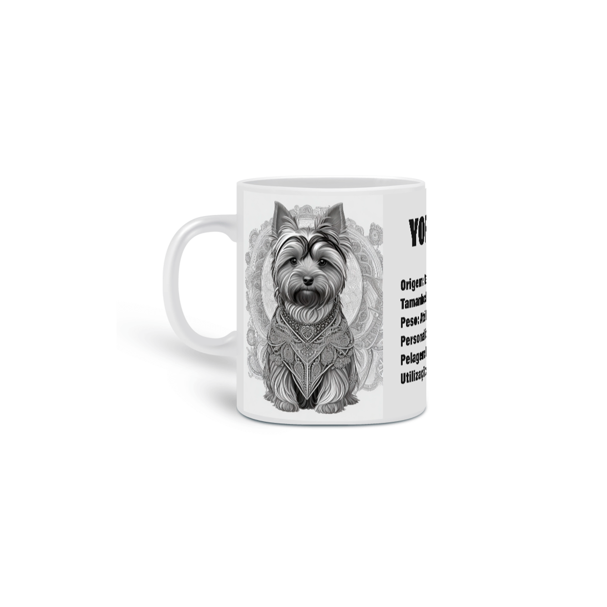 Nome do produto: 0000259 -  Caneca Pet Dog 005 Yorkshire Terrier
