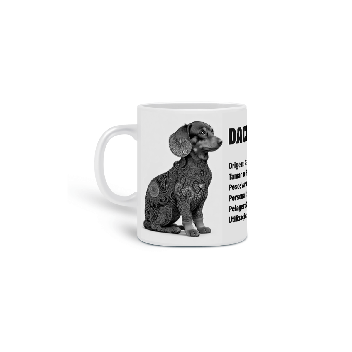 Nome do produto: 0000260 -  Caneca Pet Dog 006 Dachshund (Salsicha)