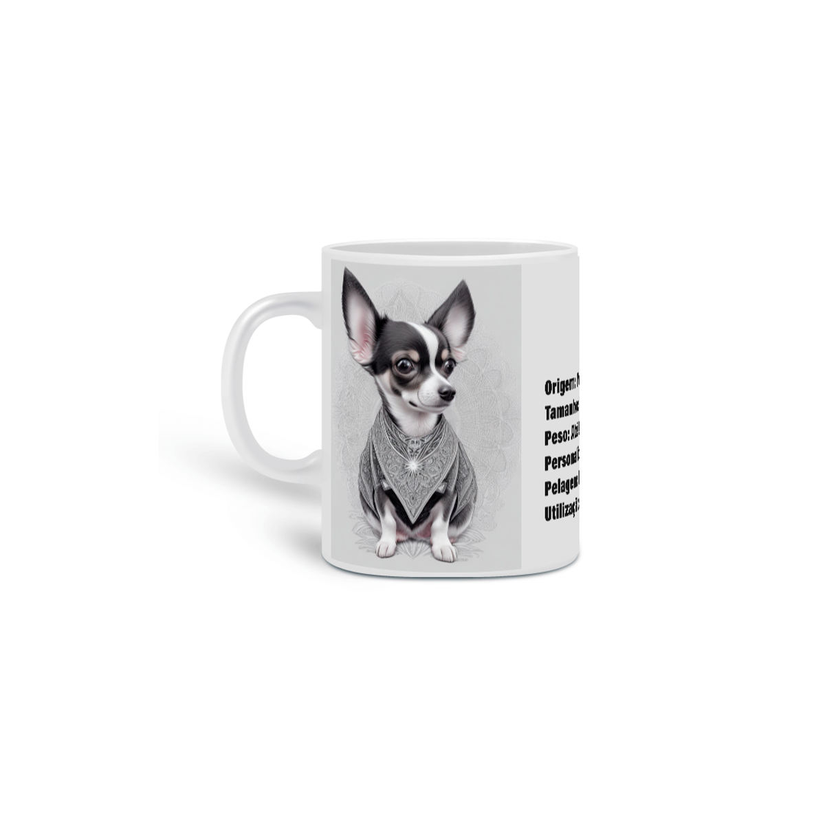 Nome do produto: 0000261 -  Caneca Pet Dog 007 Chihuahua