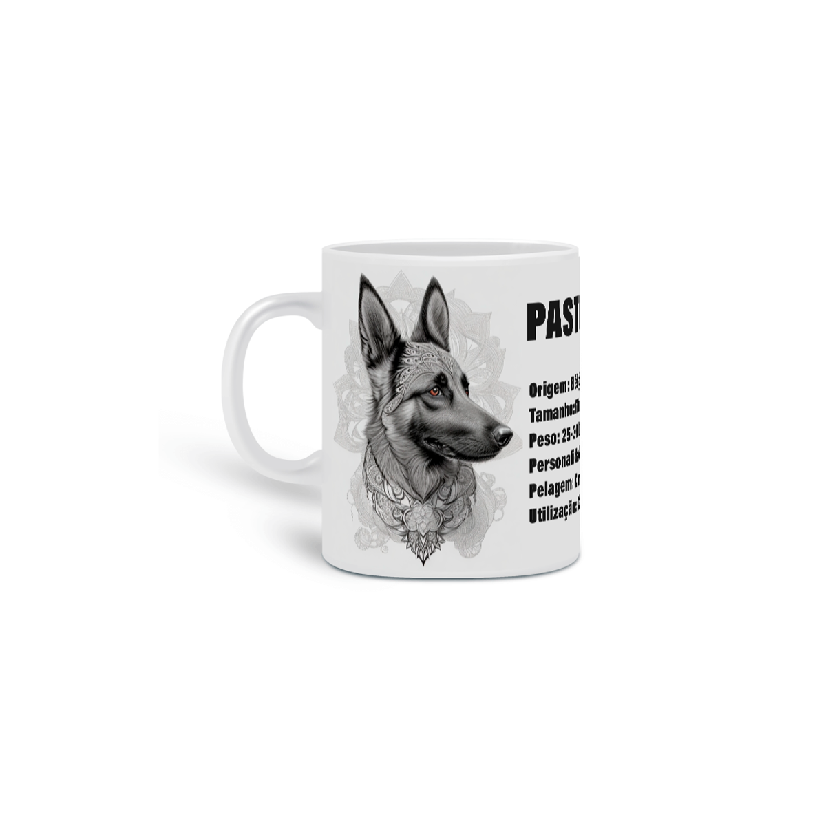 Nome do produto: 0000279 -  Caneca Pet Dog 025 Pastor Belga Malinois