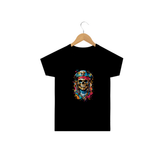 Nome do produto0000051 - T-Shirt Intantil Grafitti Art 009 Caveira Pirata