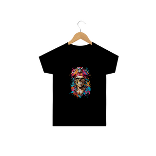 Nome do produto0000058 - T-Shirt Intantil Grafitti Art 016 Caveira Pirata