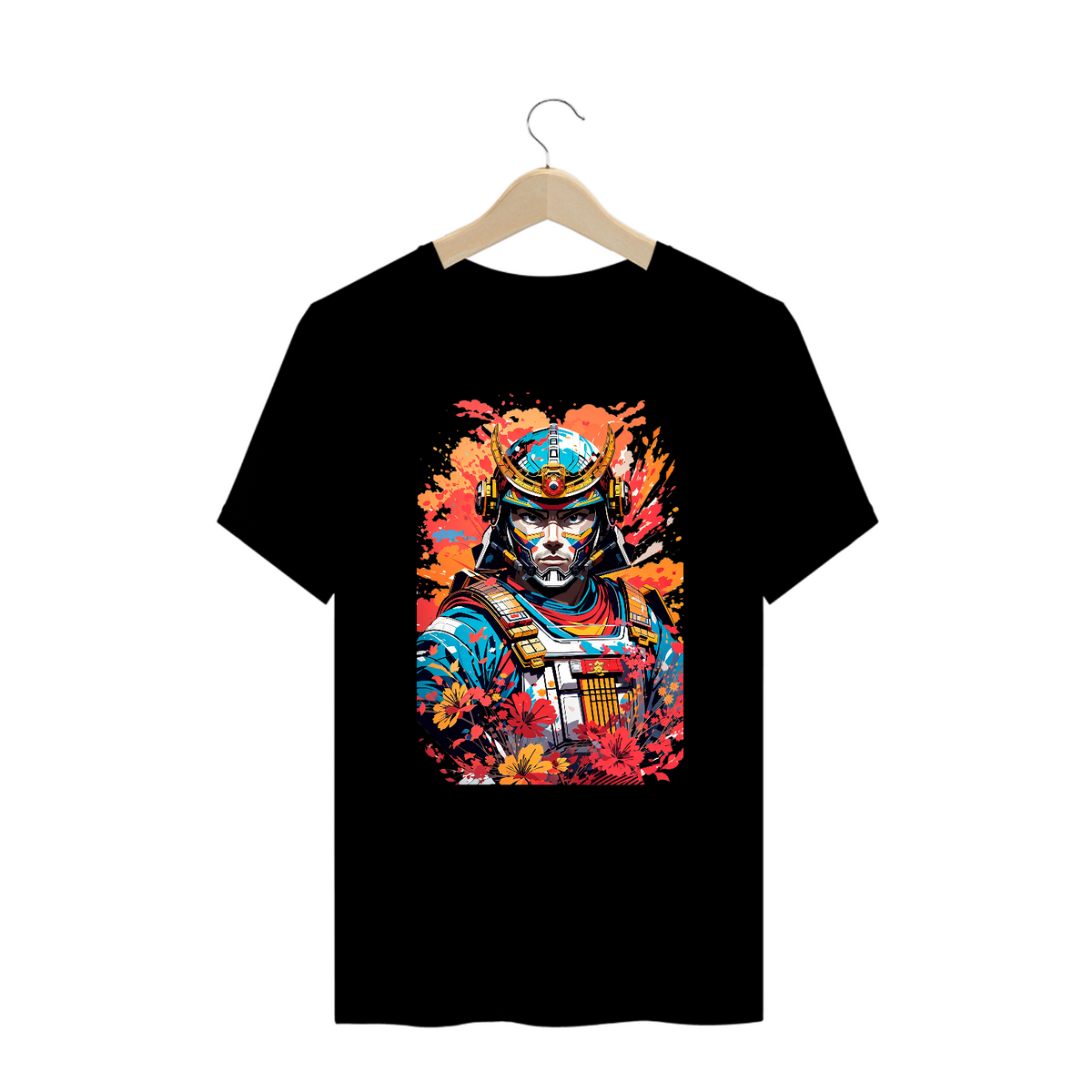 Nome do produto: 0000064 - T-Shirt Plus Size Grafitti Art 001 Samurai