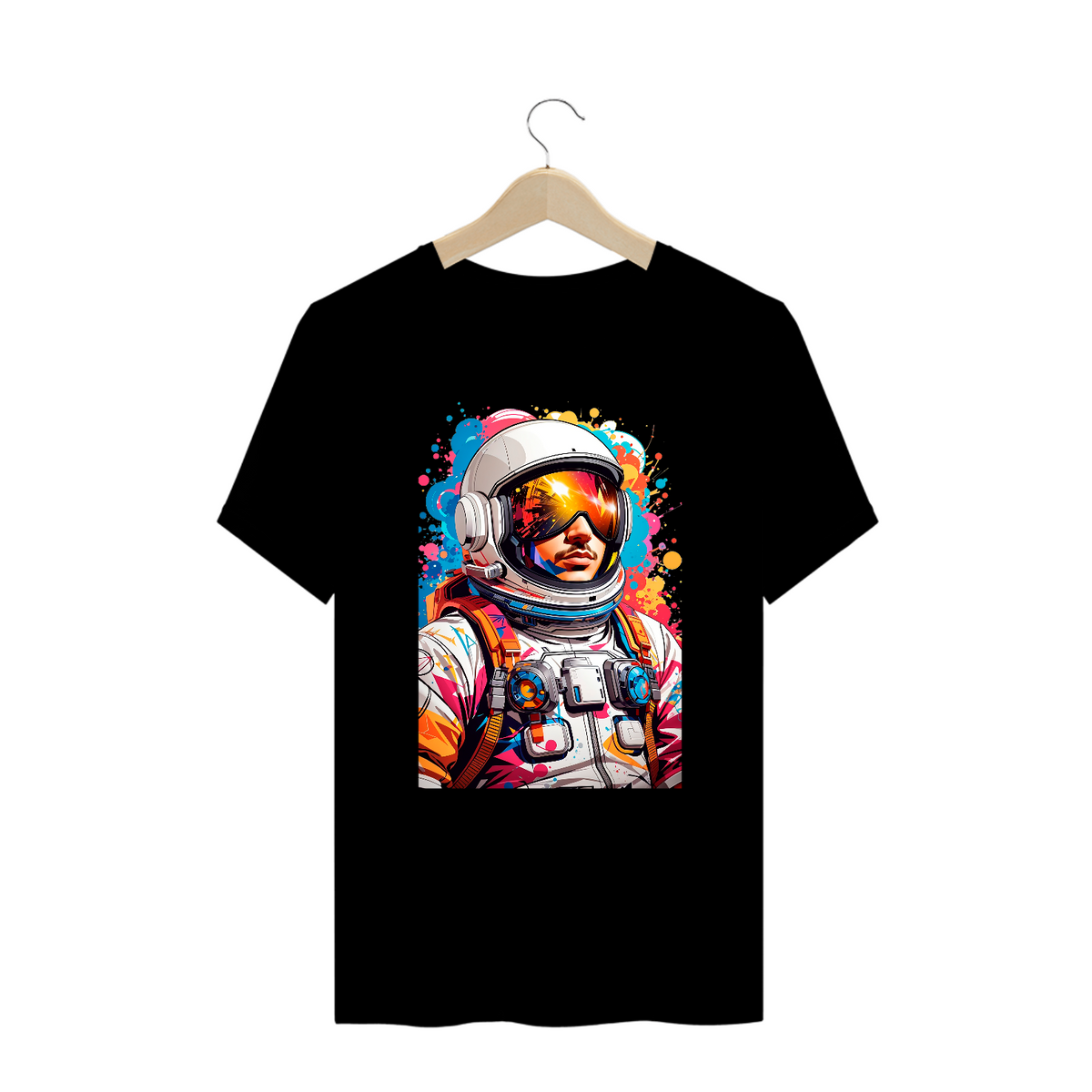 Nome do produto: 0000065 - T-Shirt Plus Size Grafitti Art 002 Astronauta
