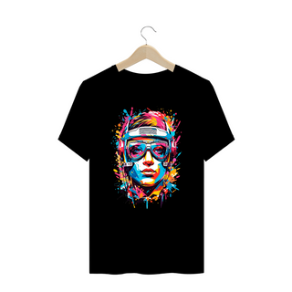 0000067 - T-Shirt Plus Size Grafitti Art 004 Mulher Futurística