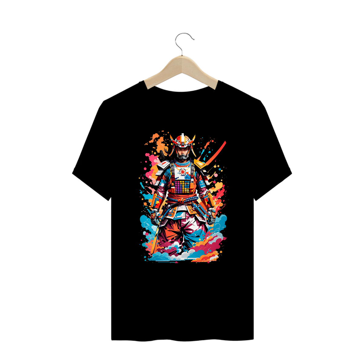 Nome do produto: 0000074 - T-Shirt Plus Size Grafitti Art 011 Samurai