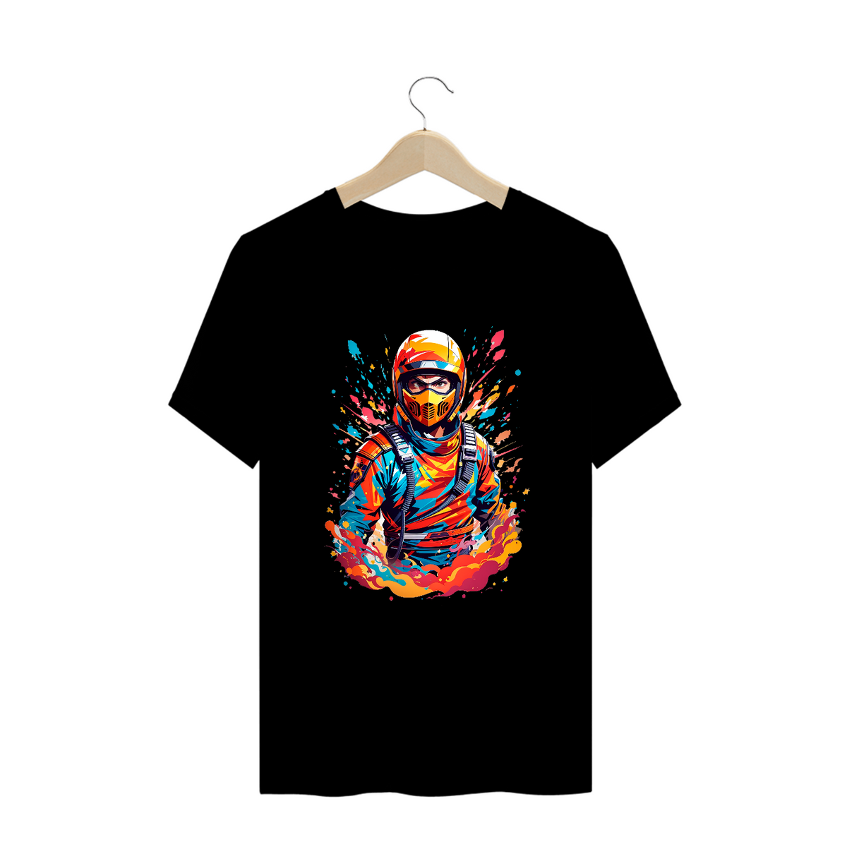 Nome do produto: 0000081 - T-Shirt Plus Size Grafitti Art 018 Ninja