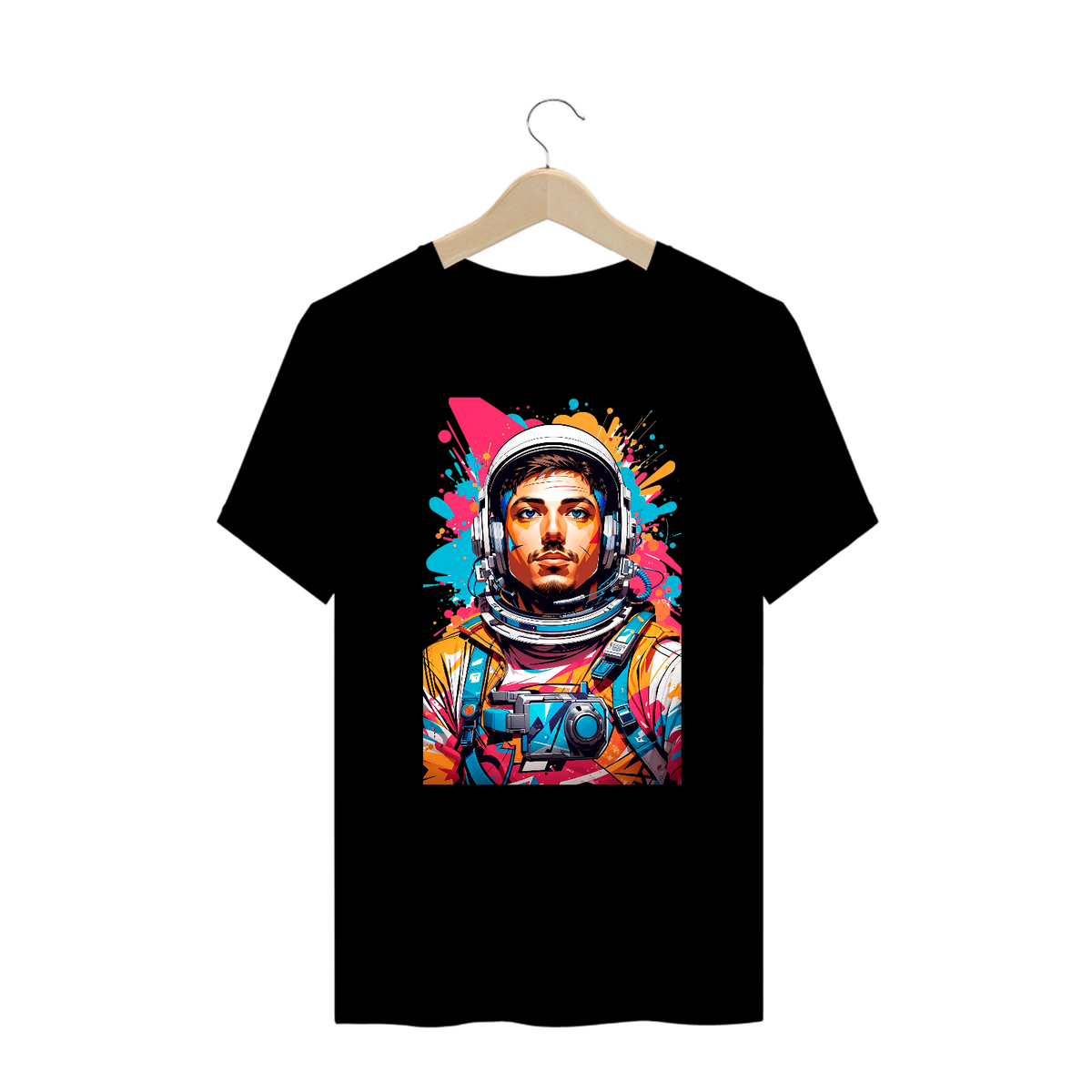 Nome do produto: 0000082 - T-Shirt Plus Size Grafitti Art 019 Astronauta