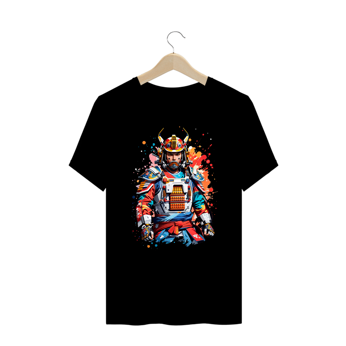 Nome do produto: 0000083 - T-Shirt Plus Size Grafitti Art 020 Samurai