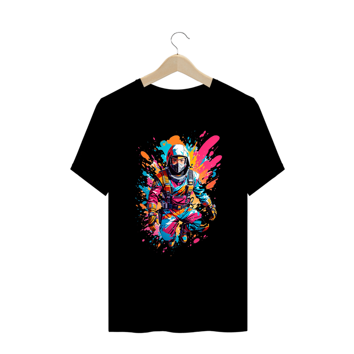 Nome do produto: 0000076 - T-Shirt Plus Size Grafitti Art 013 Ninja