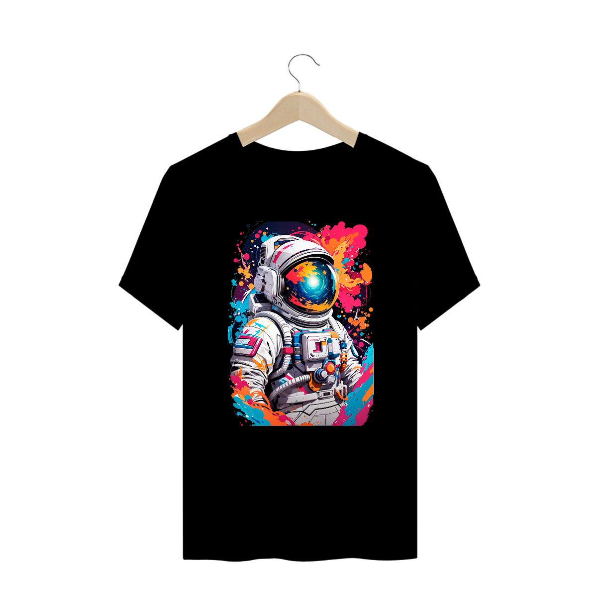 Nome do produto: 0000077 - T-Shirt Plus Size Grafitti Art 014 Astronauta