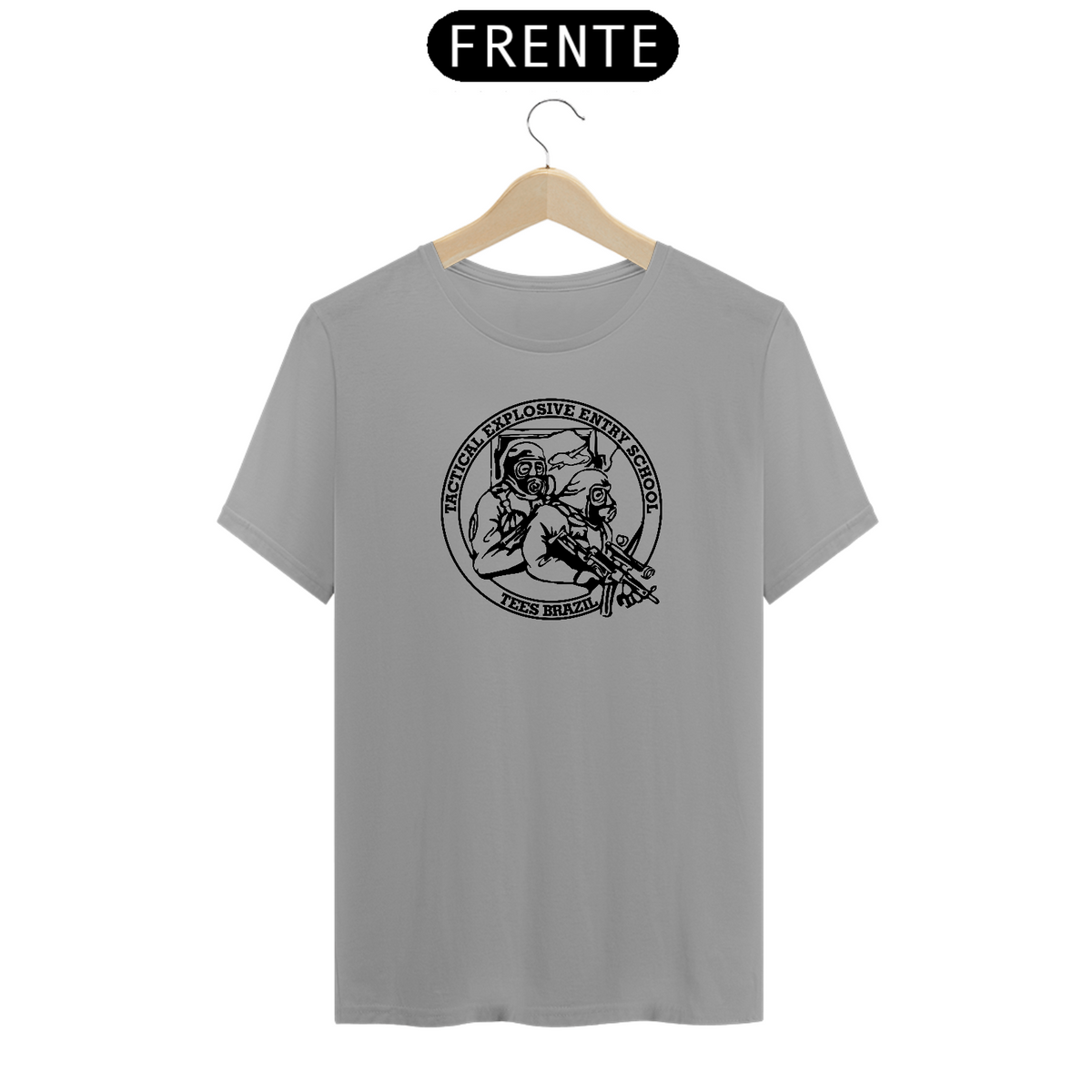 Nome do produto: Camiseta TEES Frontal Cinza (mescla)