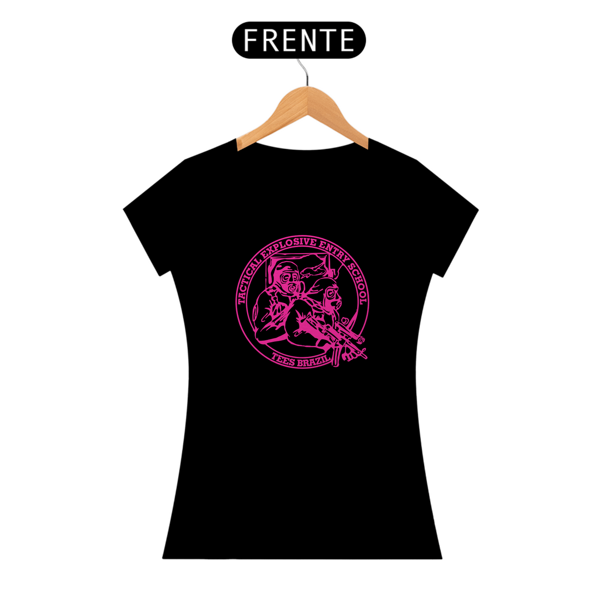 Nome do produto: Baby Long TEES logo frontal (rosa)