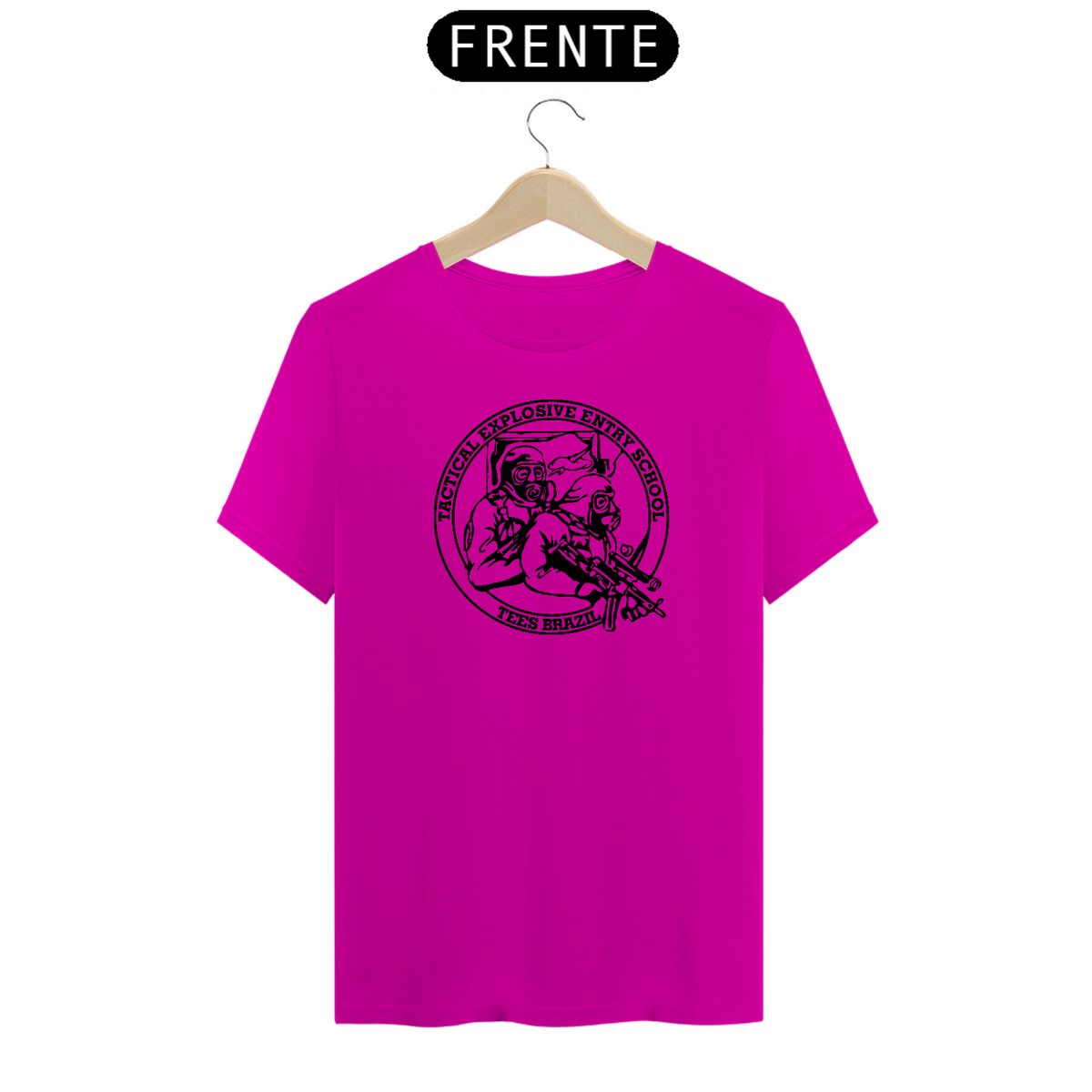 Nome do produto: Camiseta TEES Frontal (Rosa)