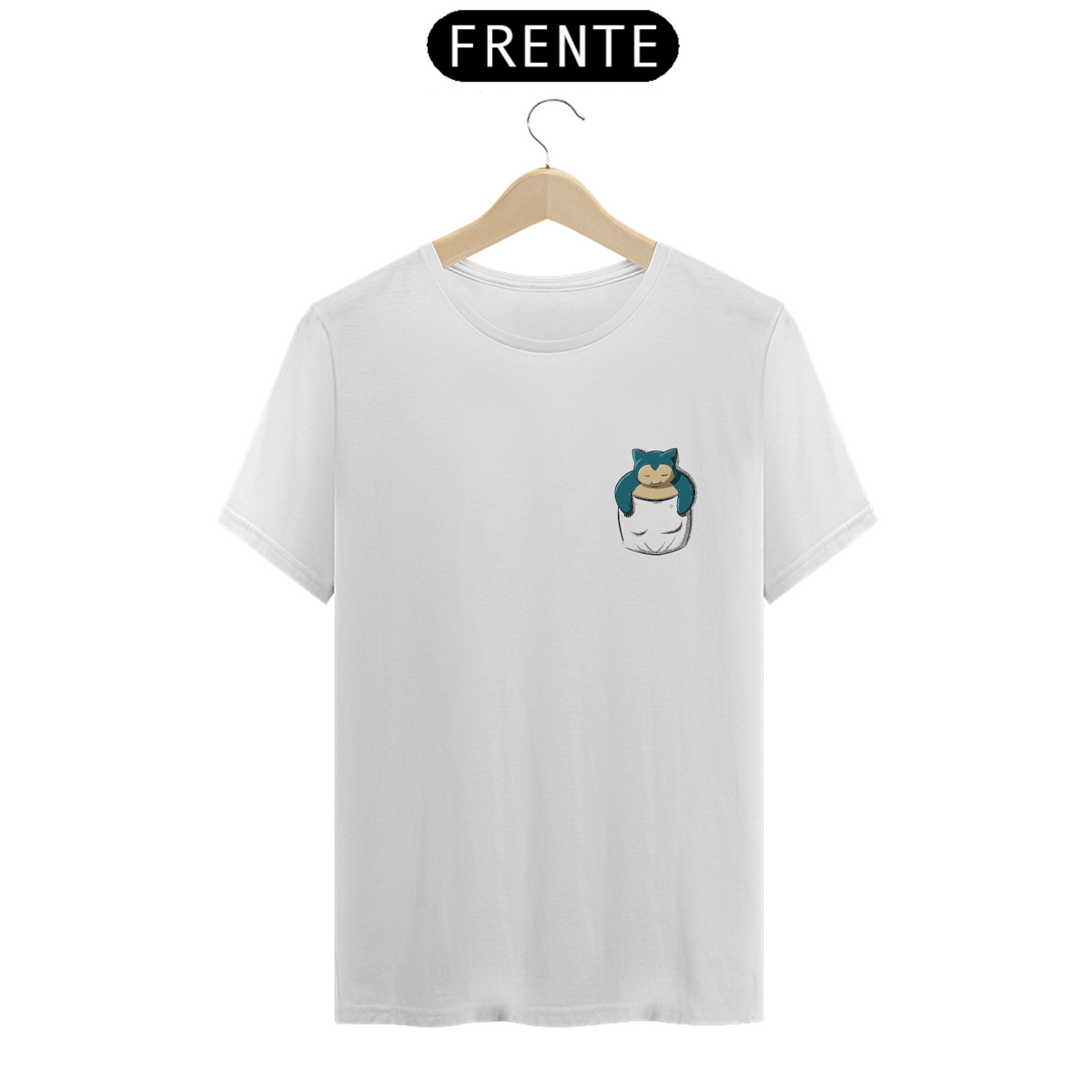 Nome do produto: camiseta pokemon (poket snorlax) - Branca