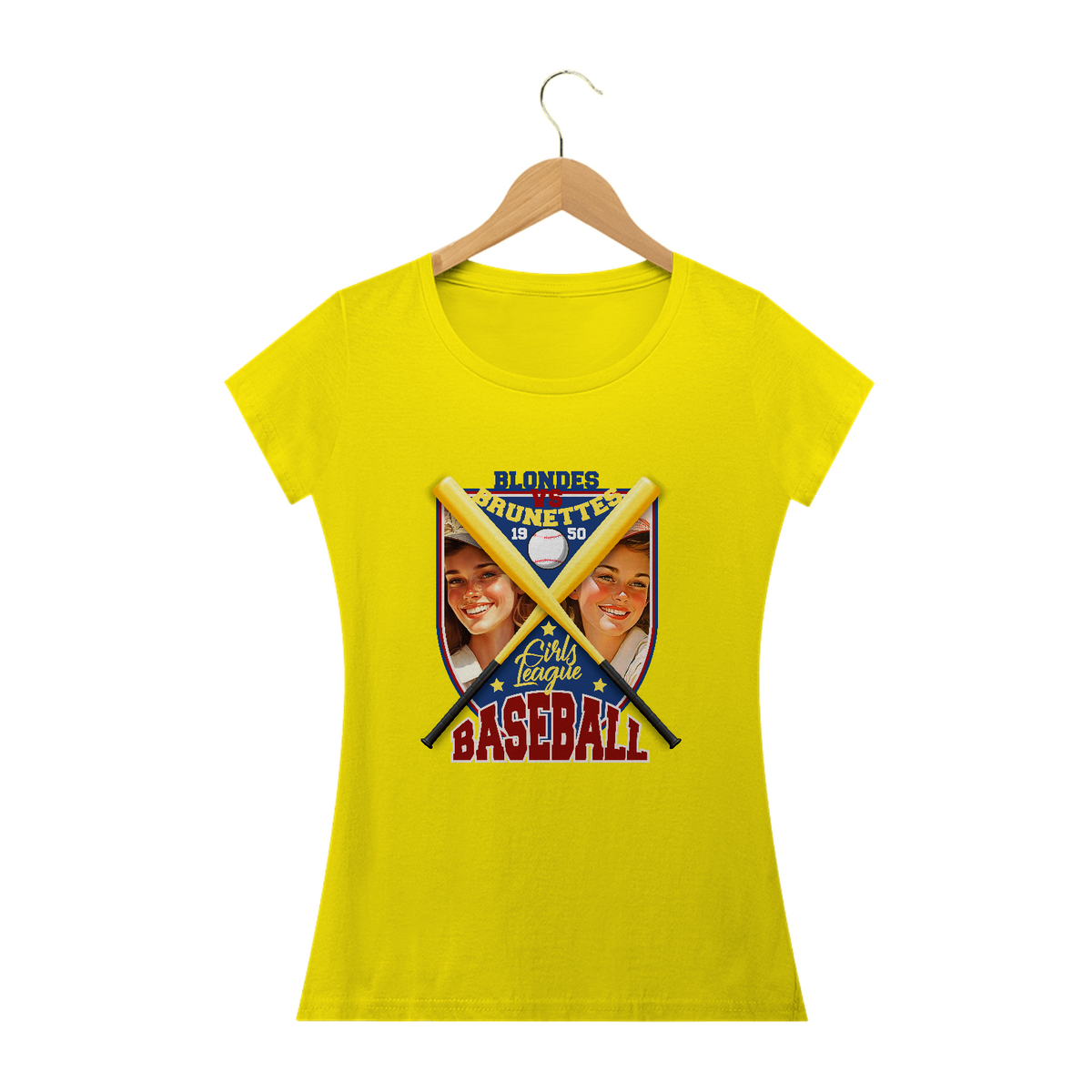 Nome do produto: LOIRAS VS MORENAS LIGA FEMININA BASEBALL BABY LONG CLASSIC