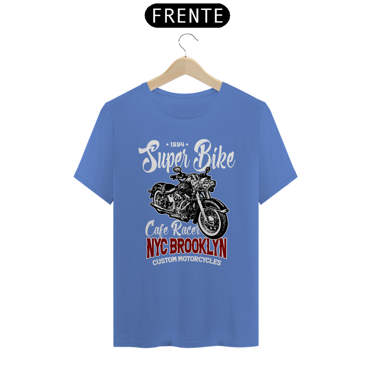 Nome do produto: CAFÉ RACER CUSTOM MOTORCYCLES T-SHIRT ESTONADA