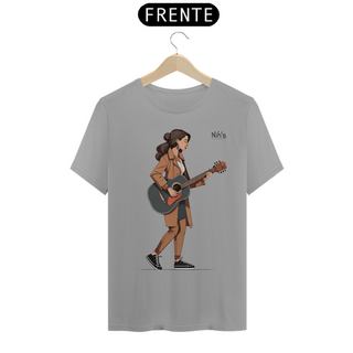 Nome do produtoCamisa Original Nih's - Girl Whit a Guitar (Logo Preta)