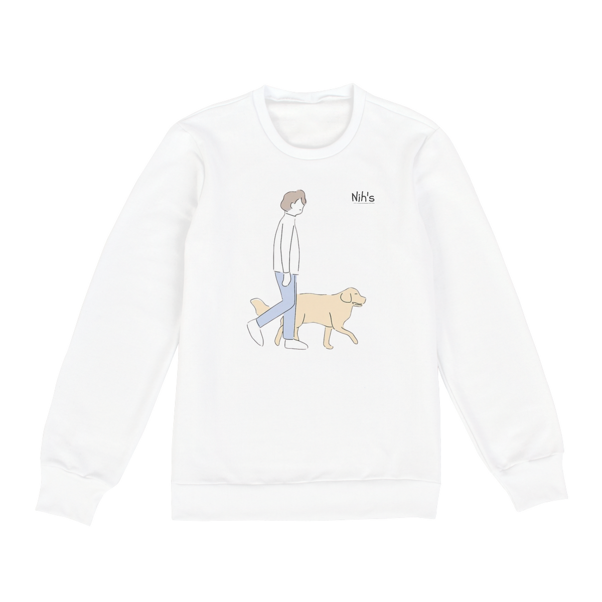 Nome do produto: Moletom Original Nih\'s - Man and Dog (Logo Preta)