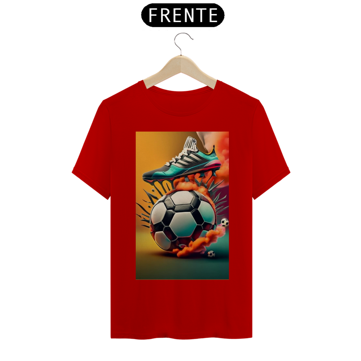 Nome do produto: Camiseta Masculina Chuteira de Futebol