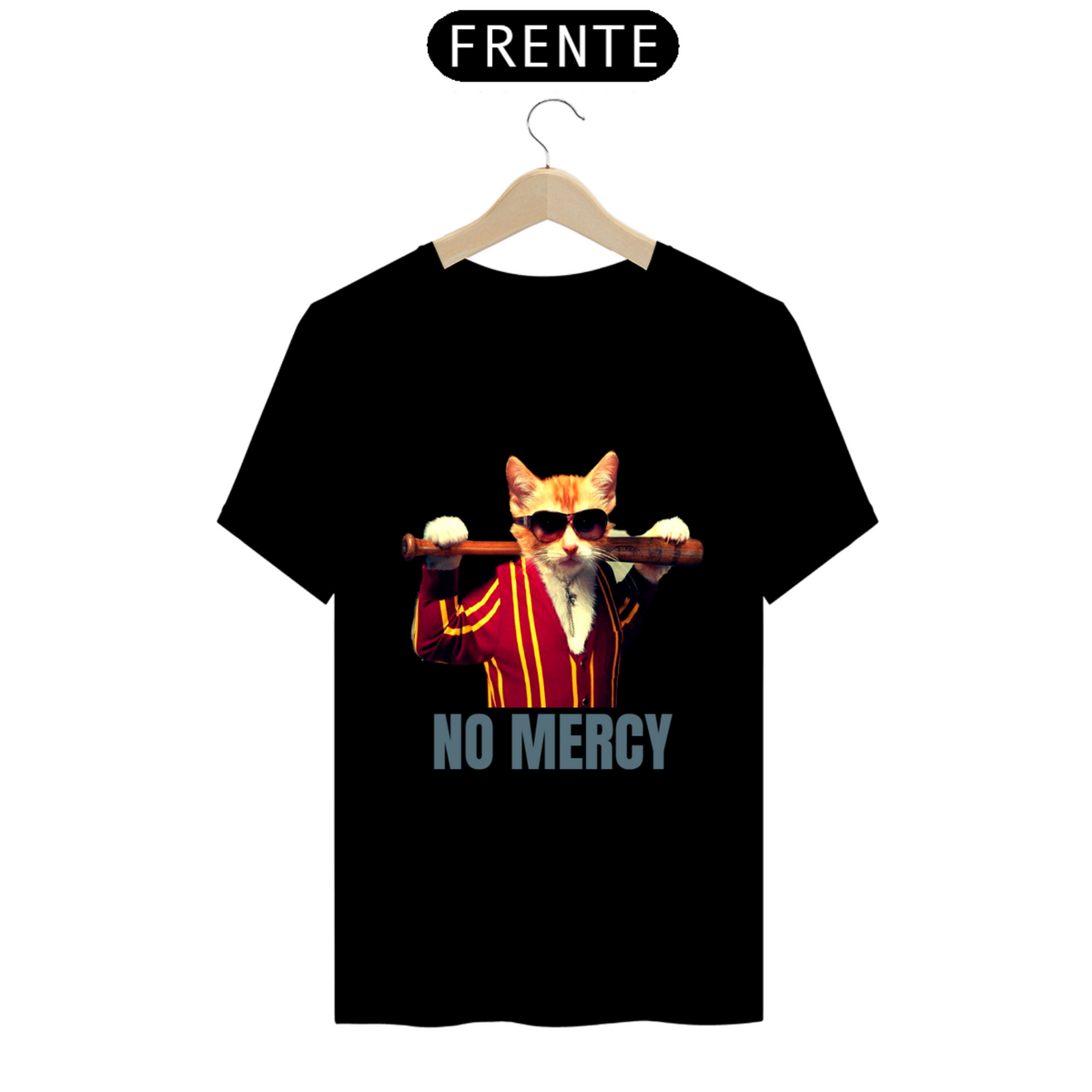 Nome do produto: T-SHIRT PREMIUM CAT WITH BAT