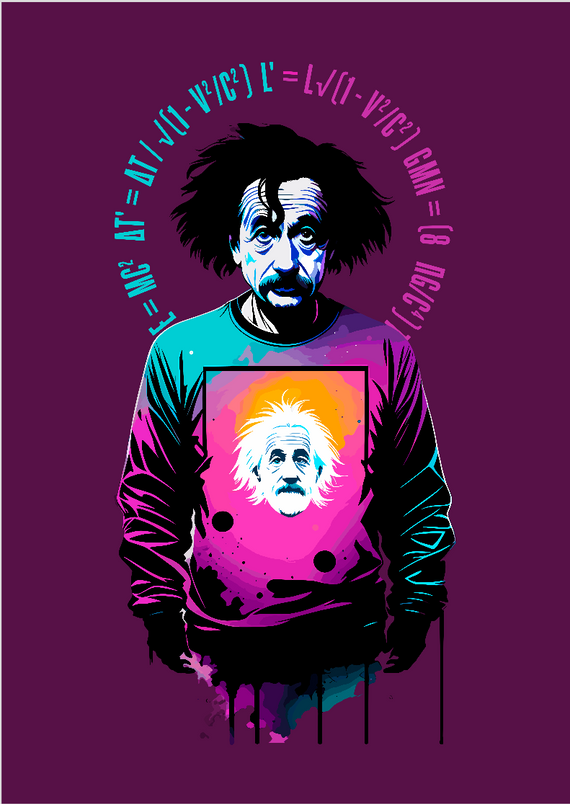 Poster Retrato (Vertical) - Einstein Fusion of Brilliant Formulas