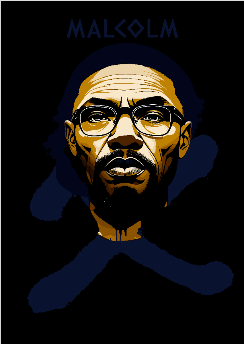 Nome do produto: Poster Retrato (Vertical) - Malcolm X: Vanguardist X The Legacy of Malcolm