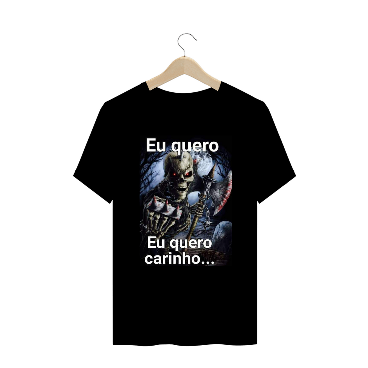 Nome do produto: Camiseta edição especial MEME da caveira (PLUZ SIZE)