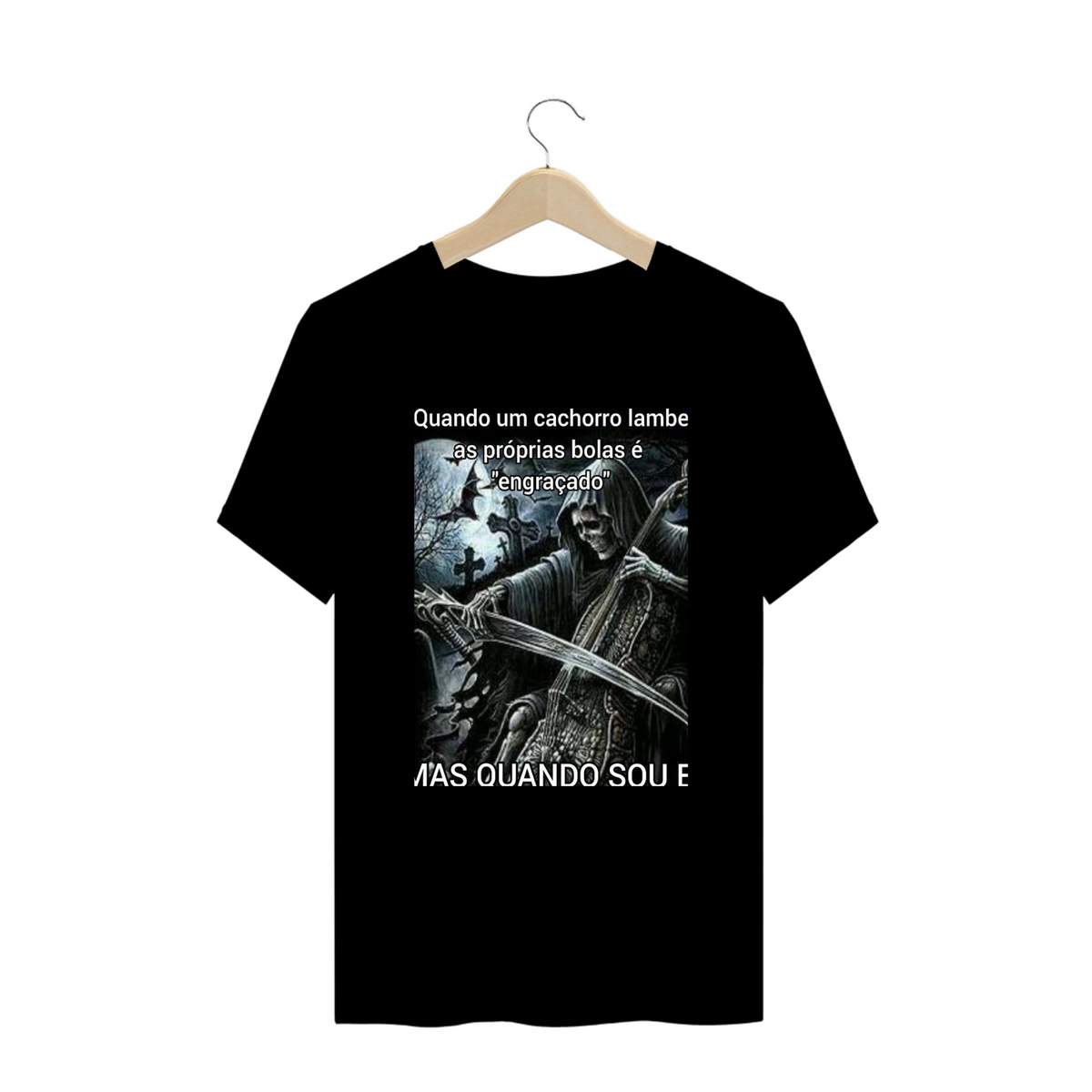 Nome do produto: Camiseta edição especial MEME da caveira ( PLUZ SIZE)