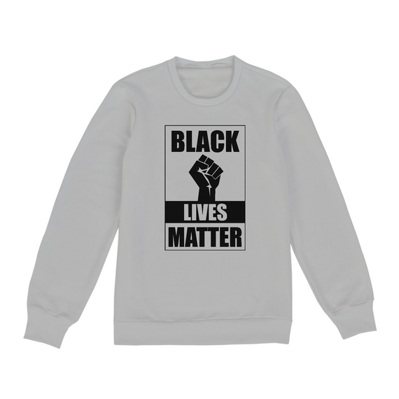 Moletom Classic Black Lives Matter (Cinza/Branco) 