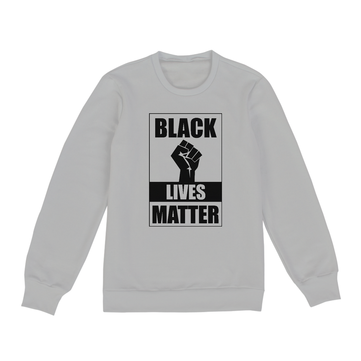 Nome do produto: Moletom Classic Black Lives Matter (Cinza/Branco) 