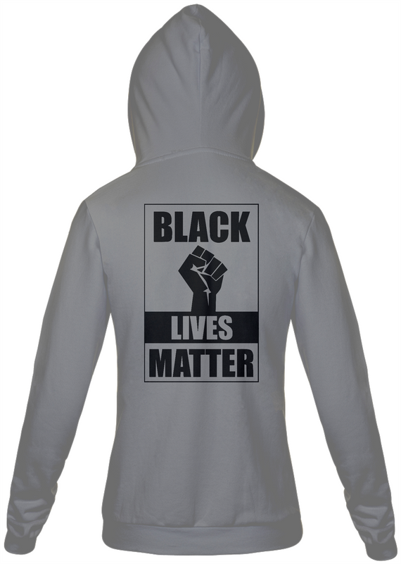 Moletom Ziper Black Lives Matter (Cinza/Branco)
