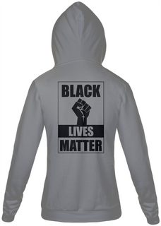 Moletom Ziper Black Lives Matter (Cinza/Branco)