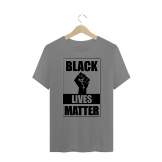 Nome do produtoCamiseta Plus Black Lives Matter (Cinza/Branco/Azul)